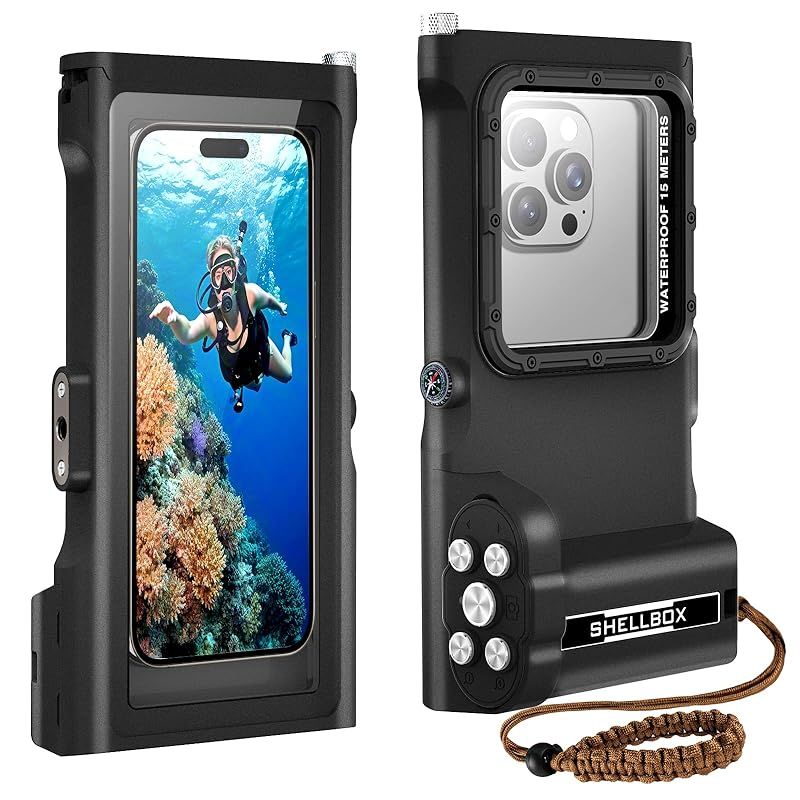 【新品】 潜水用ケース iphone 第3世代 水中撮影 ケースBluetooth 接続 防水スマホ用 水中撮影・写真 IPX8標準防水レベル 水深さ15mで潜水 水泳 ポーチ お風呂 海水浴 夏フェス 温泉 お釣り ストラップ付き (ブラック)