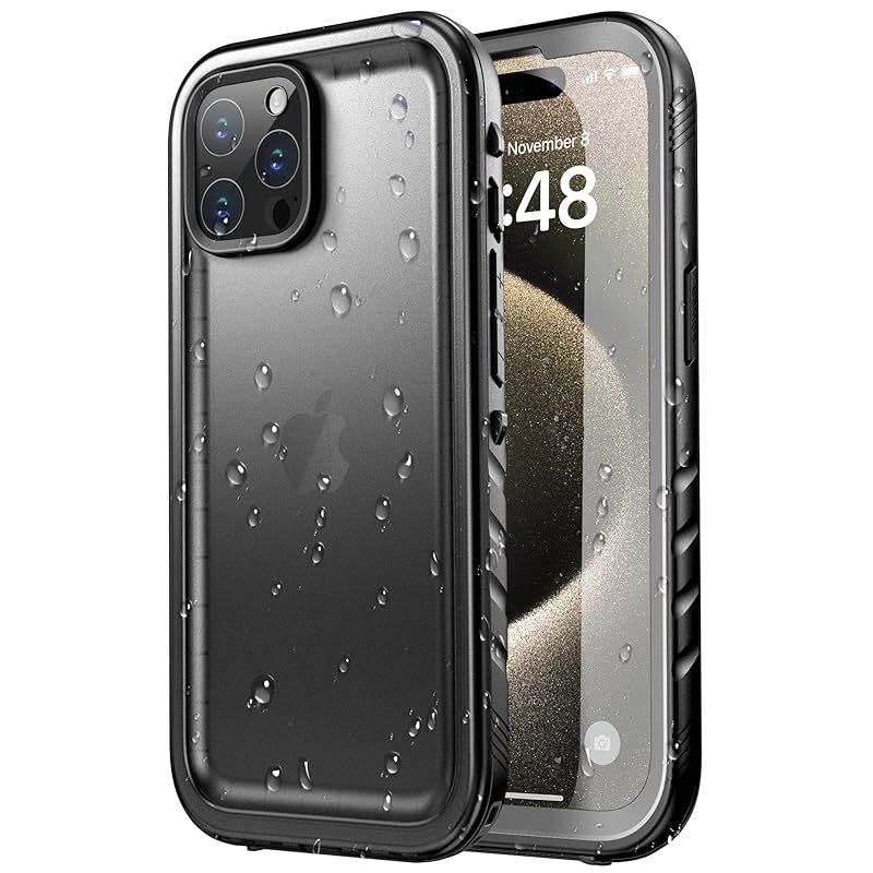 【新品】 SPORTLINK iPhone 15 Pro Max 用 防水ケース iPhone 15 Pro Max 用 耐衝撃 ケース 完全防水 IP68防水等級 防雪 防塵 耐衝撃 360°全面保護 QI充電 フェイスID 認証対応 操作便利 超薄型 スト