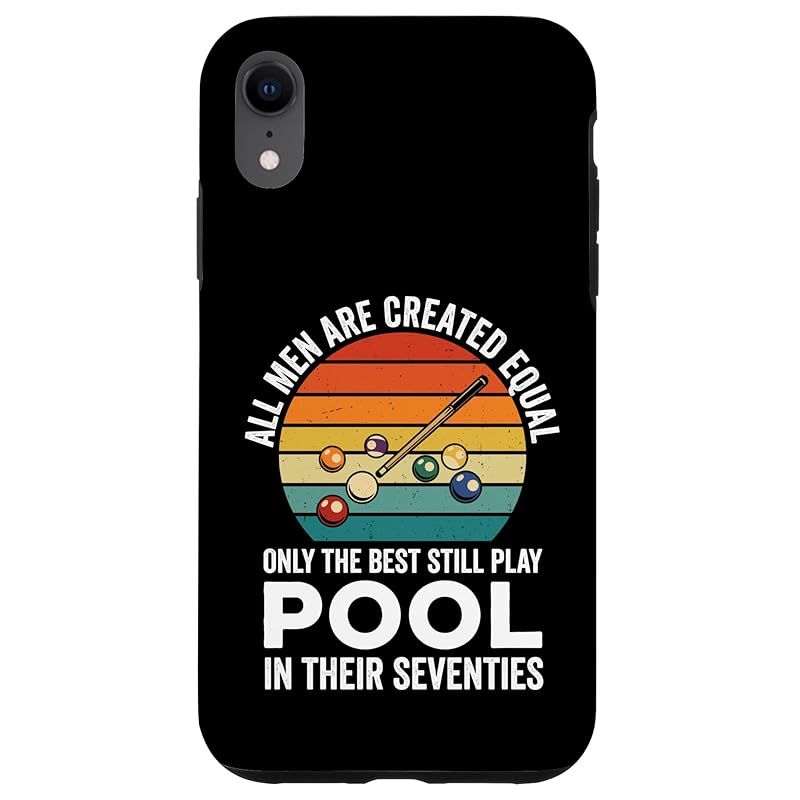 【新品】 面白い70歳の誕生日 お父さん プールプレーヤー ヴィンテージ スマホケース iPhone XR 用
