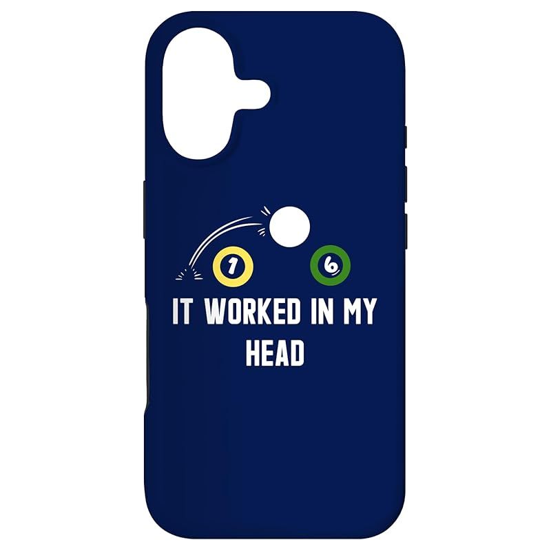 【新品】 It Worked In My Head 面白いプールビリヤード スマホケース iPhone 17 用