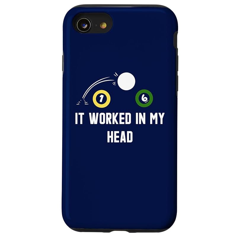 【新品】 It Worked In My Head 面白いプールビリヤード スマホケース iPhone SE (2020) / 7 / 8 用
