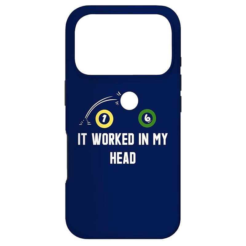 【新品】 It Worked In My Head 面白いプールビリヤード スマホケース iPhone 17 Pro 用