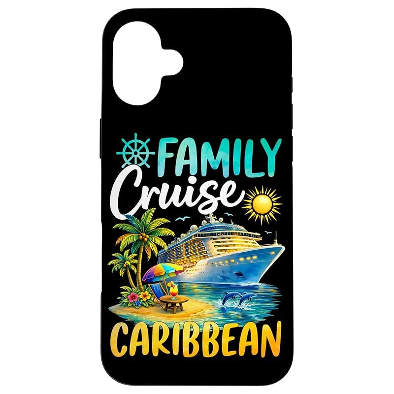 【新品】 ファミリークルーズ カリブ海 トロピカルバケーション旅行 スマホケース iPhone 16 Plus 用