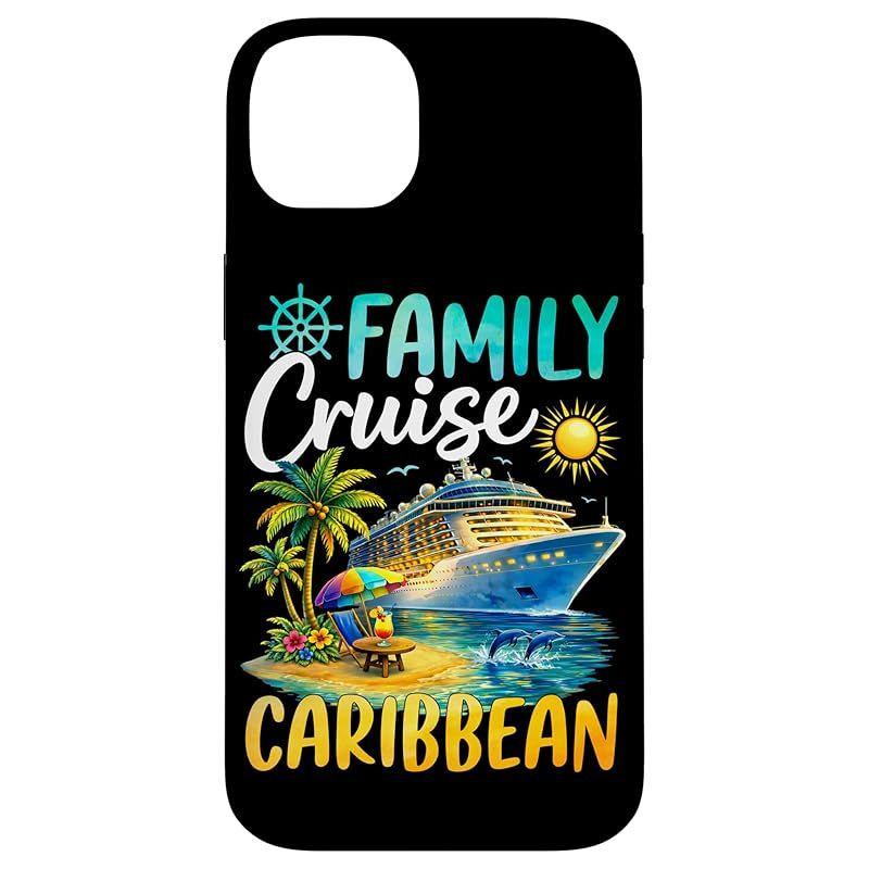 【新品】 ファミリークルーズ カリブ海 トロピカルバケーション旅行 スマホケース iPhone 14 Plus 用