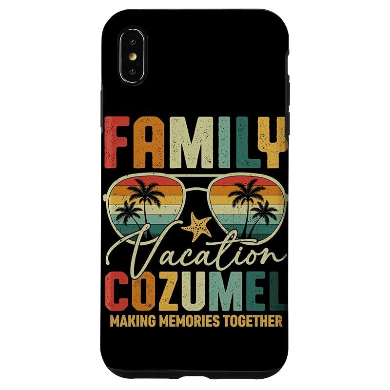 【新品】 家族での休暇 コスメル メキシコ 旅行 思い出 スマホケース iPhone XS Max 用