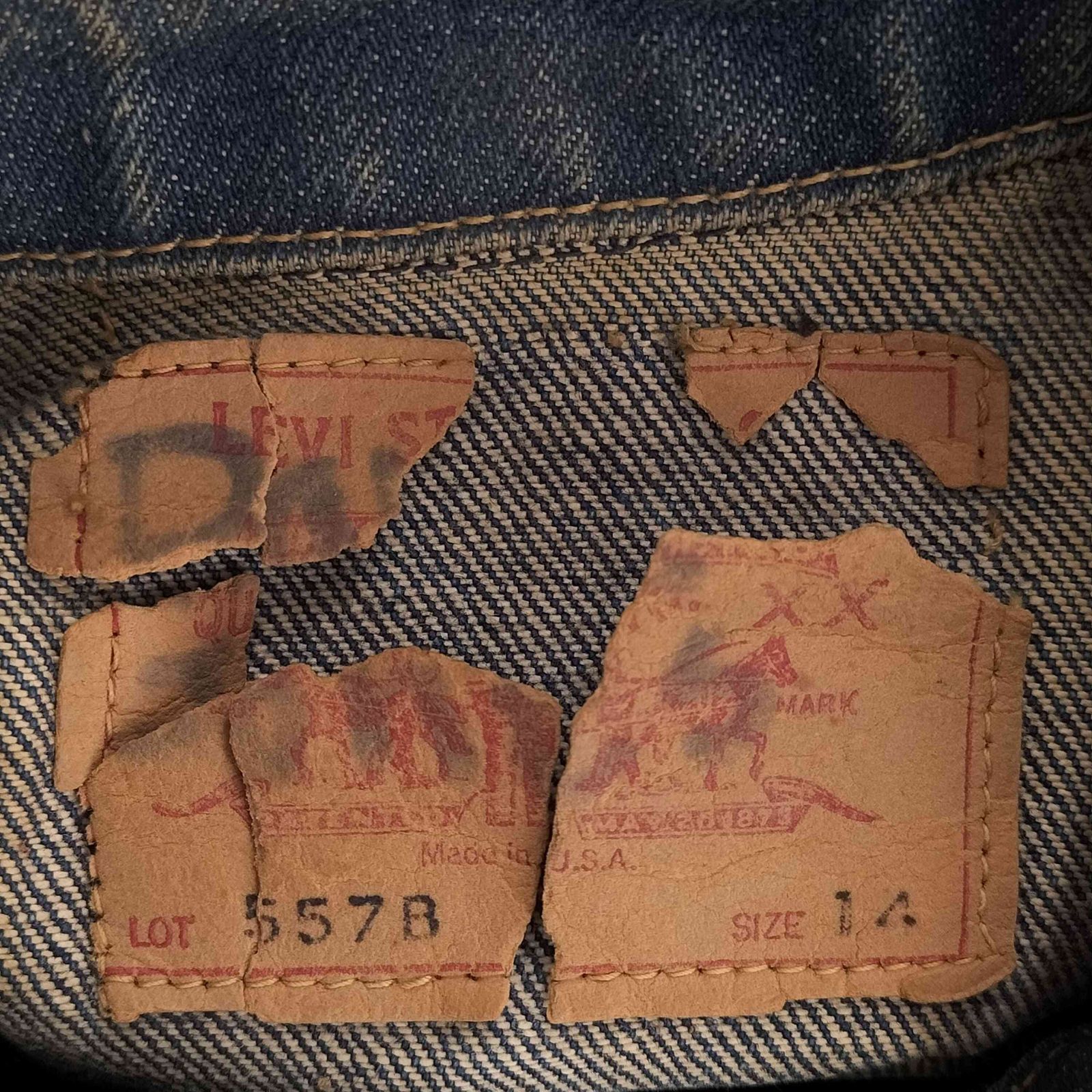 リーバイス Levis 60S 557B Big E 3rd カットオフデニムベスト メンズ