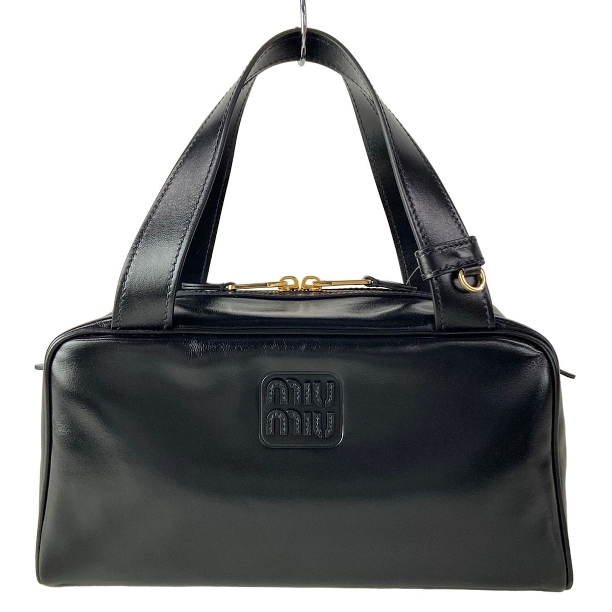 miumiu(ミュウミュウ) ハンドバッグ美品 - 5BB182 黒 レザー - メルカリ
