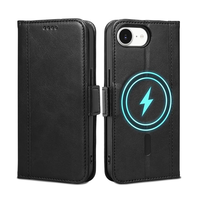 【新品】 Rssviss iPhone 17e 用 ケース 手帳型 MagSafe対応 iPhone 16e 手帳型ケース カード収納 スタンド機能 全面保護 衝撃吸収 アイフォン17E スマホケース MagSafe ワイヤレス充電対応 サイドマグネット付き