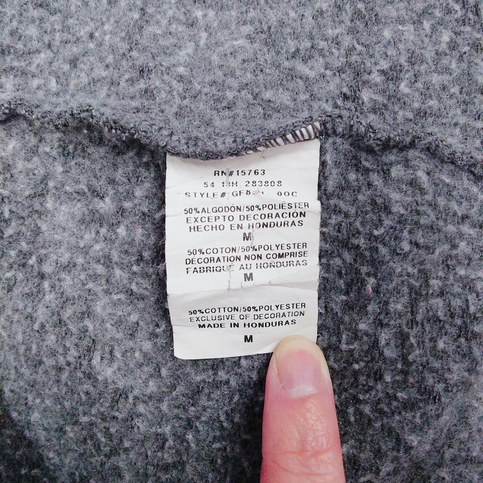 Champion チャンピオン スウェットトレーナー M XL相当 グレー 刺繍 
