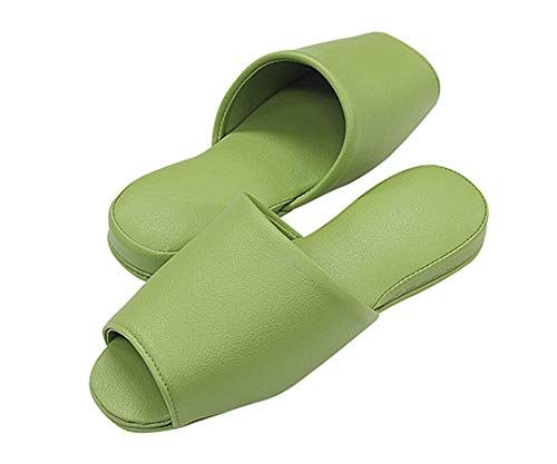 【新品・2営業日で発送】ストロング スリッパ(抗菌カラーテンダー・6足入) 前開き グリーン