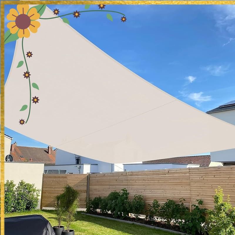SUNNY GUARDひ雨よけ シェード 4x6m ベージュ 撥水シェード 四角サンシェード 0