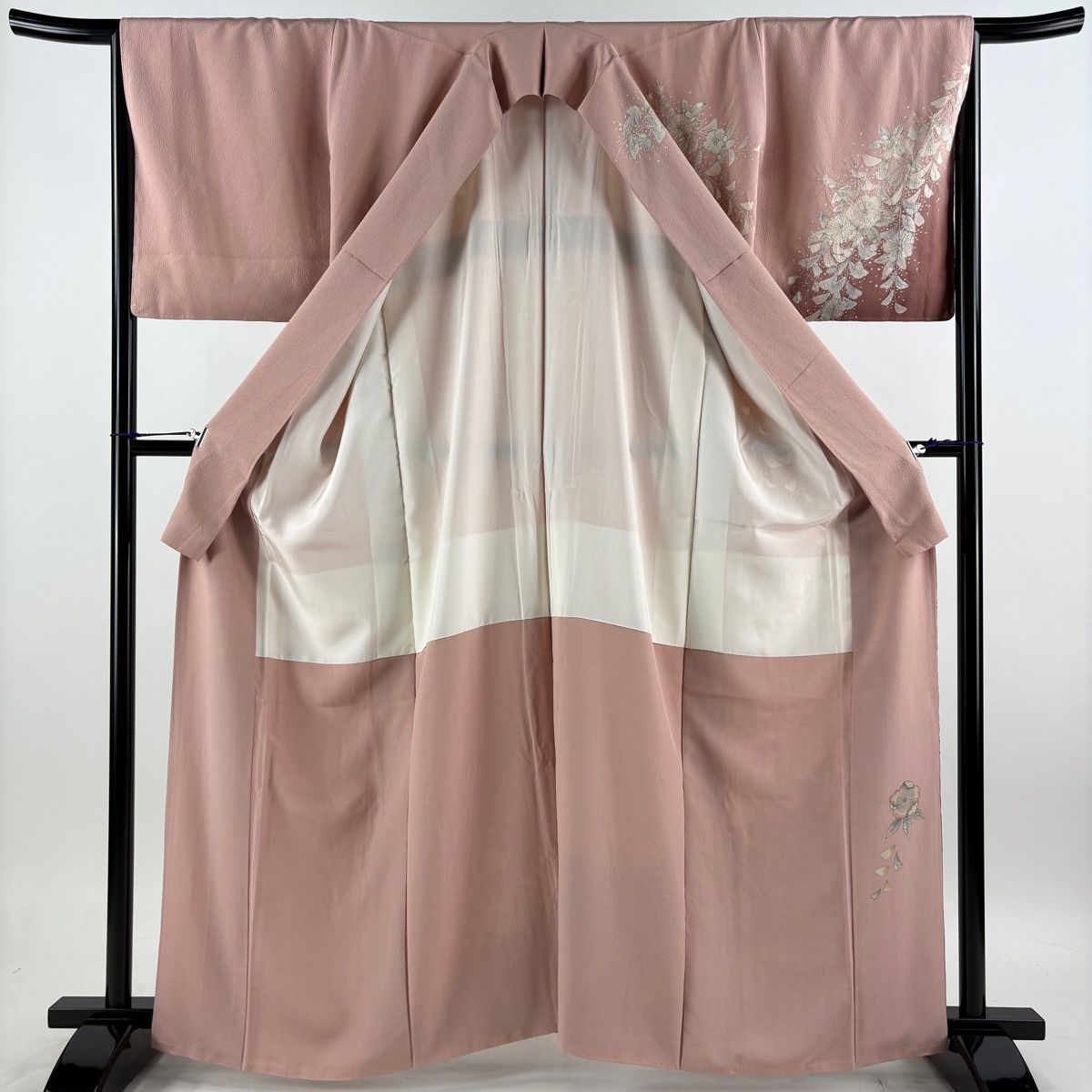 美品】 訪問着 身丈163cm 裄丈65.5cm M 袷 袋帯セット 辻ヶ花柄