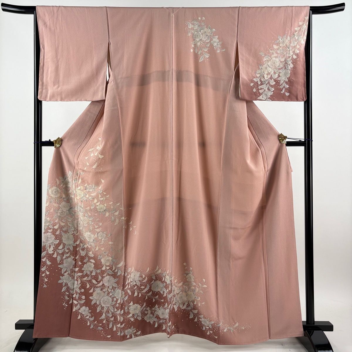 美品】 訪問着 身丈163cm 裄丈65.5cm M 袷 袋帯セット 辻ヶ花柄
