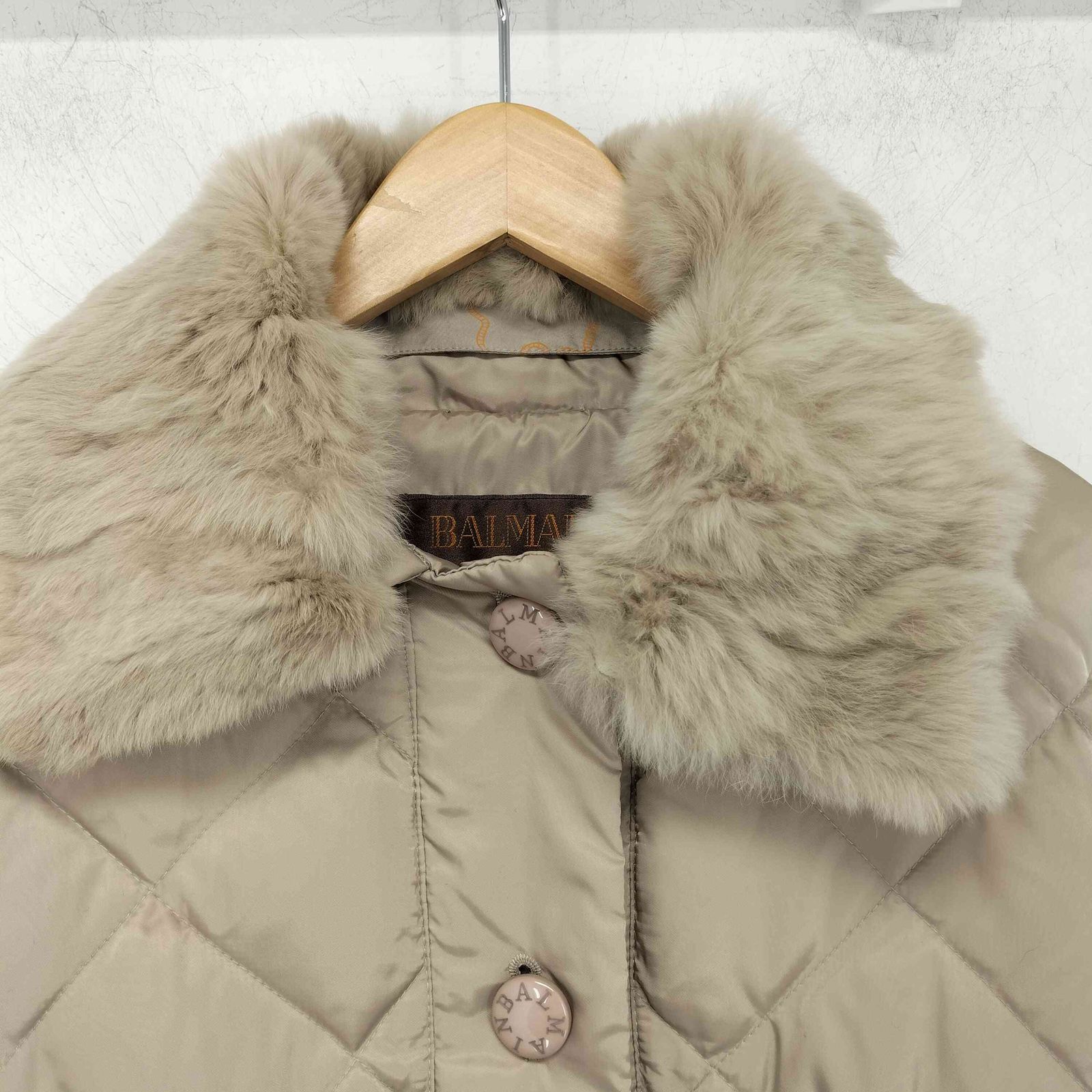バルマン BALMAIN レッキスファー ダウンコート レディース JPN：L