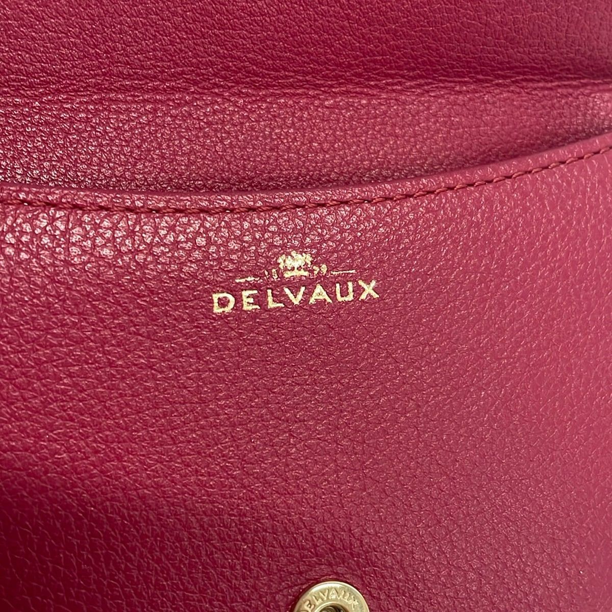 DELVAUX(デルボー) カードケース - レッド レザー - メルカリ