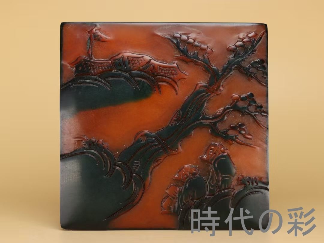 Chinese Antiques, Ancient Chinese Art, Old Zangge, Shen Nian, Shi, Kasakuta, Huangshi, Crow Skin, Landscape, Figure Seal, Fine Engraving Tool, Printing Material, Tang Mu Seal Engraving, Stationery, Collection Gem, R08051507