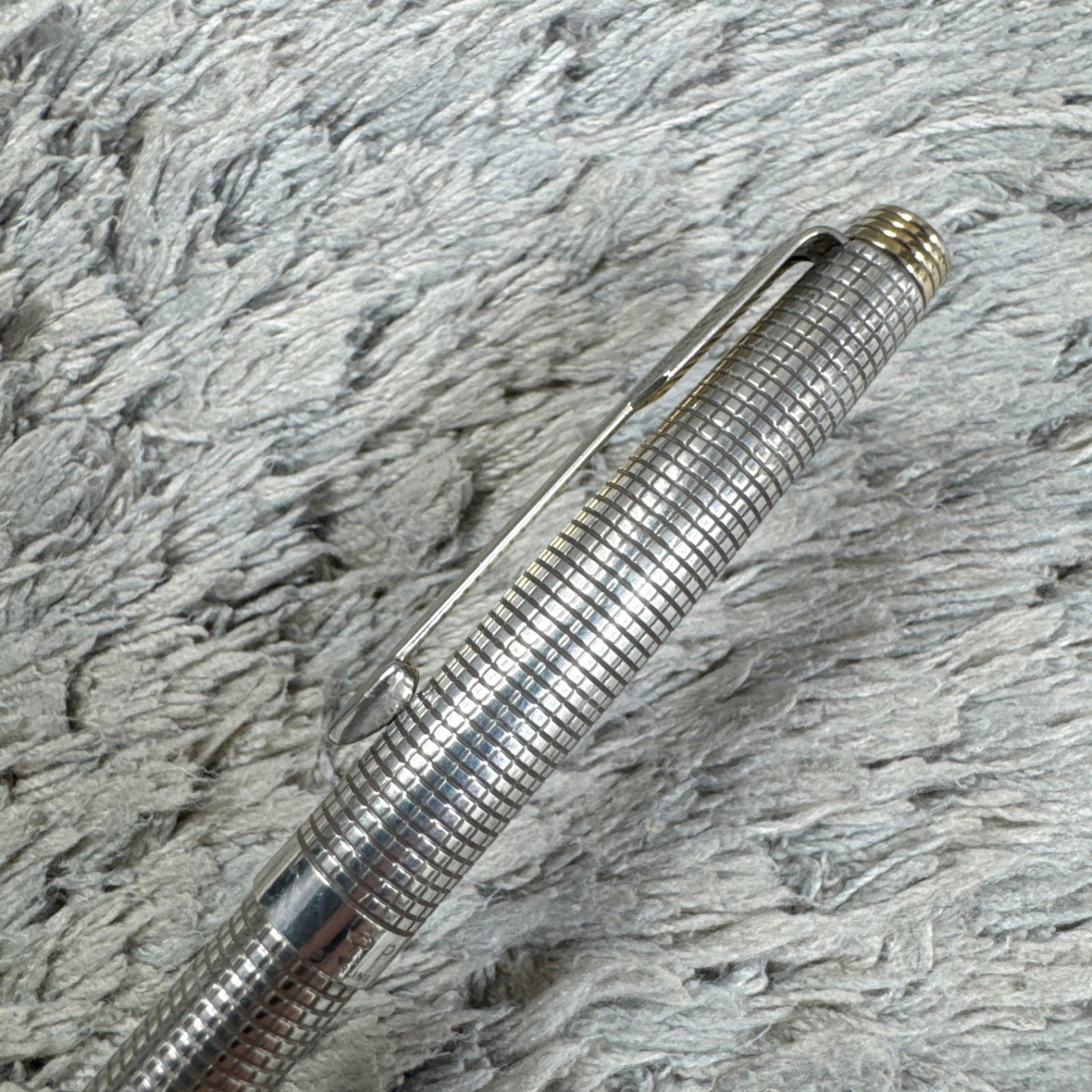 PARKER パーカー STERLING シルバー ノック式 ボールペン 格子 - メルカリ