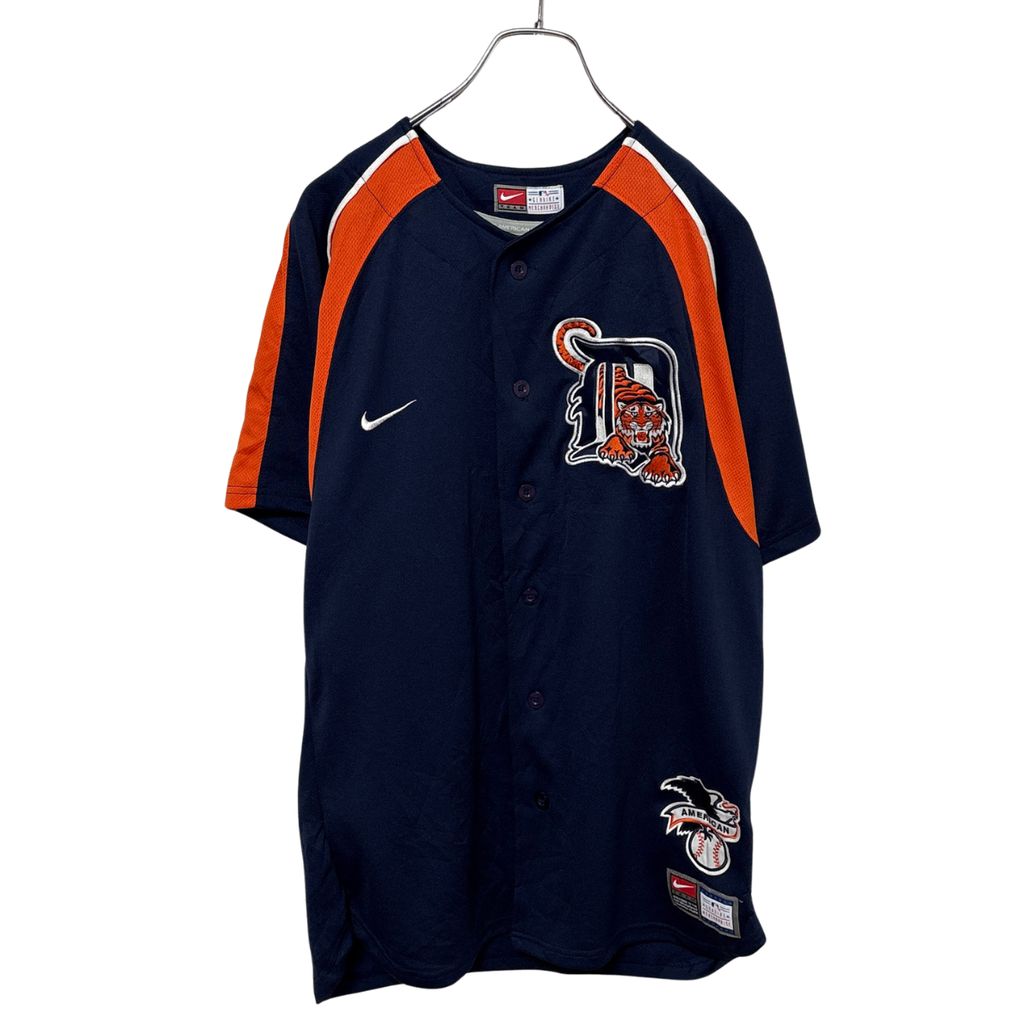 【NIKE】 MLB Detroit Tigers Ivan Rodriguez デトロイトタイガース ベースボールシャツ ロドリゲス S-6742
