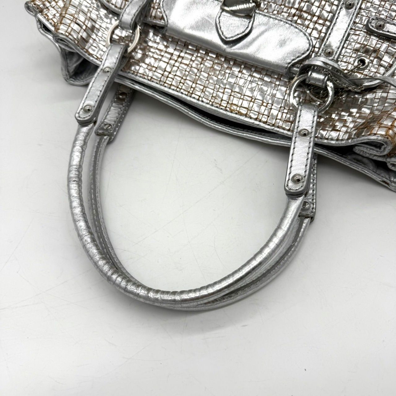 アンテプリマ トートバッグ シルバー イントレッチオ 美品 銀