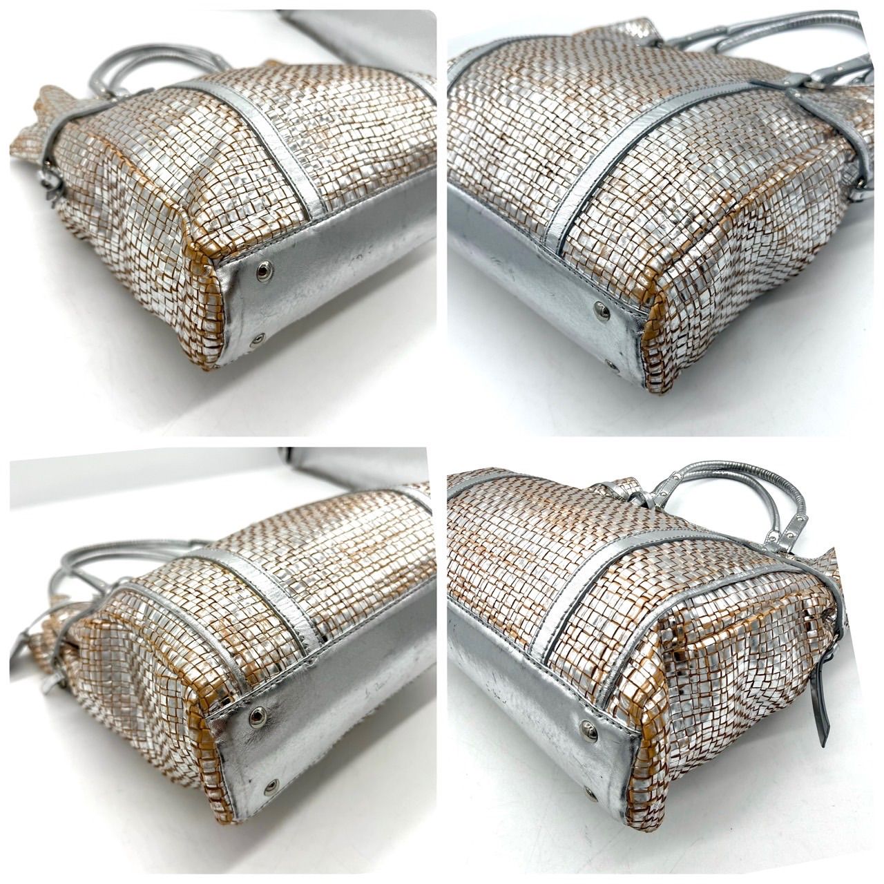 アンテプリマ トートバッグ シルバー イントレッチオ 美品 銀