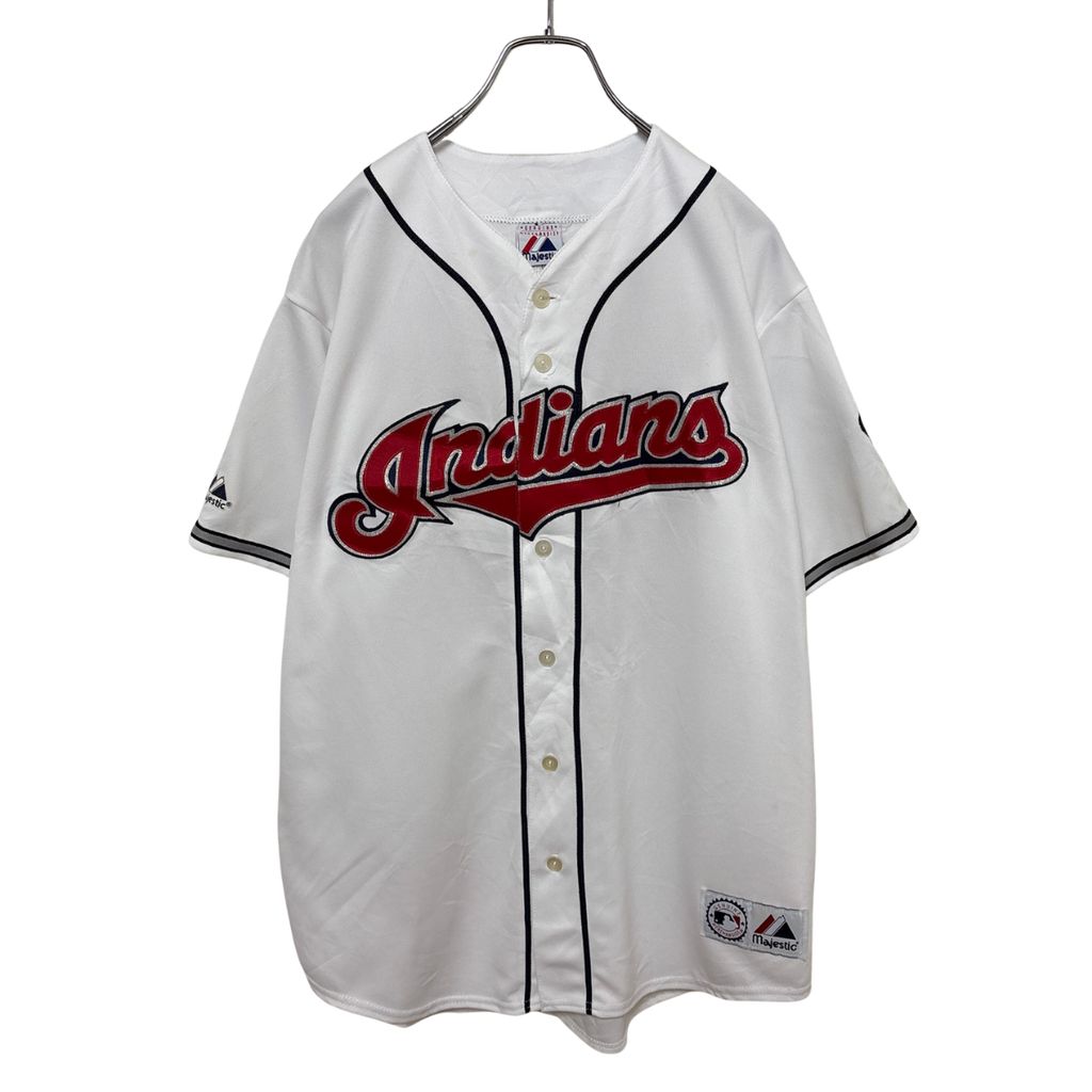 【Majestic】 MLB MADE IN USA Sabathia Cleveland Indians ベースボールシャツ インディアンス S-6746