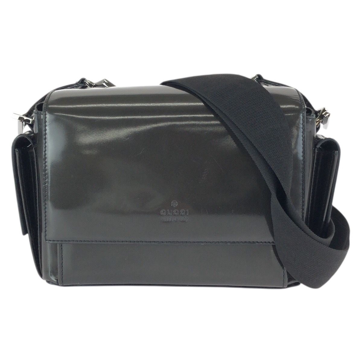 美品 GUCCI グッチ グレー カーキ ブラック エナメル 001 3278 