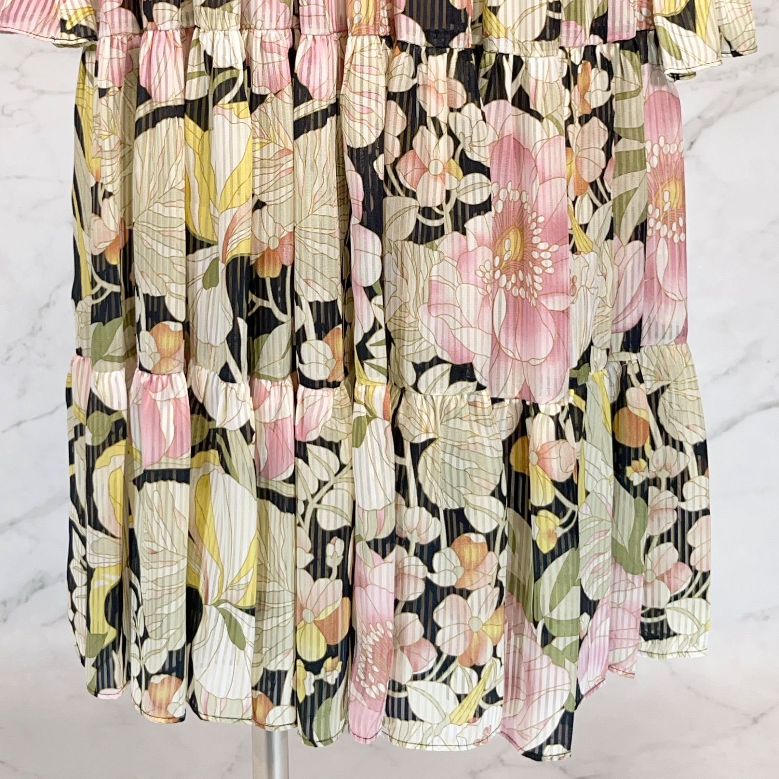 TED BAKER LONDON テッドベイカー 長袖 ワンピース 花柄 フラワー