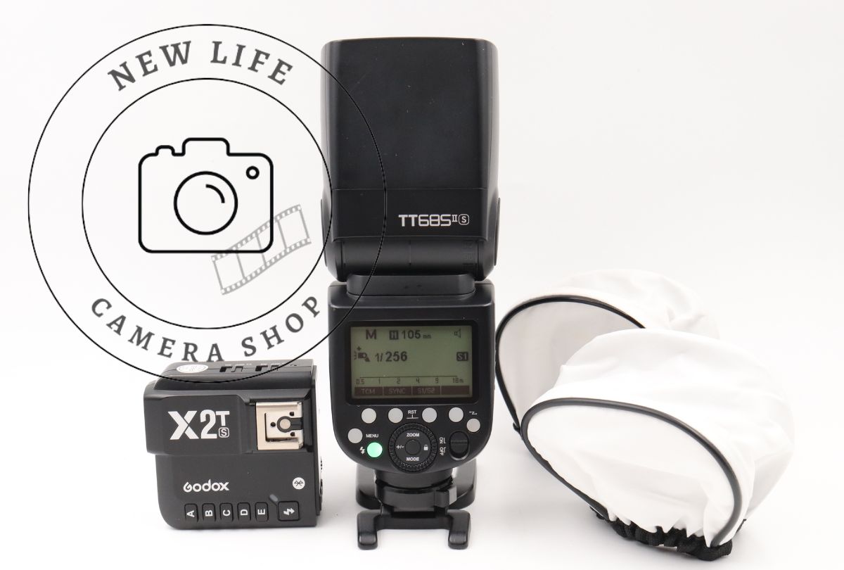 付属多数☆Godox TT685II-S ソニー用 TTL フラッシュ ストロボ 2.4Gワイヤレス X2T S フラッシュトリガー付 ##17535