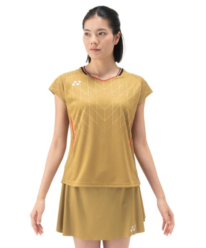【新品・5営業日で発送】YONEX ヨネックス ウィメンズゲームシャツ(フィットシャツ) (20915) 色 : ゴールド サイズ : S