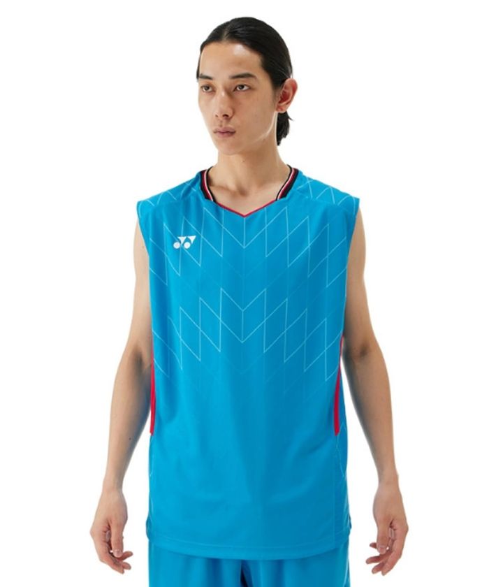 【新品・5営業日で発送】YONEX ヨネックス メンズゲームシャツ(ノースリーブ) (10699) 色 : セルリアンブルー サイズ : XO