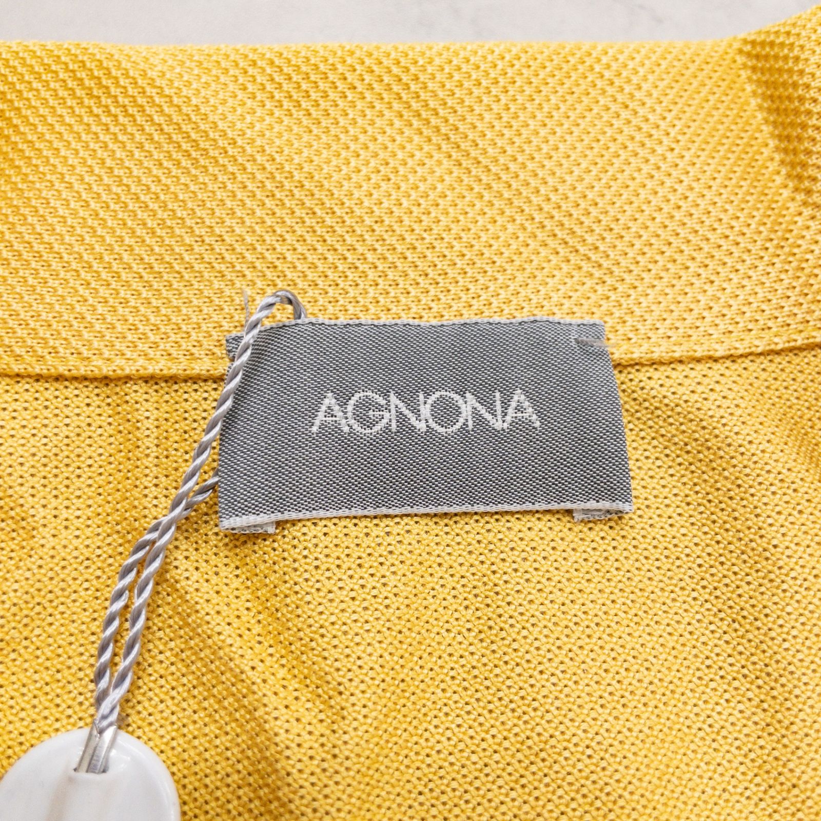 AGNONA アニオナ シルク100% 半袖シャツ スキッパー ポロ オープン 