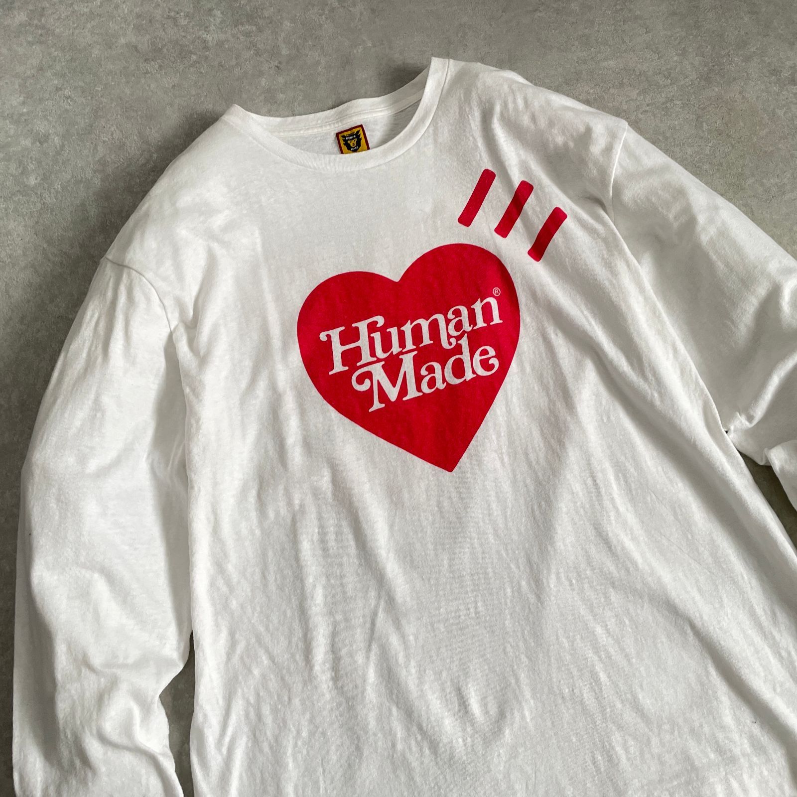 HUMAN MADE ハートロゴ 長袖カットソー ロンT ロゴプリント ヒューマン