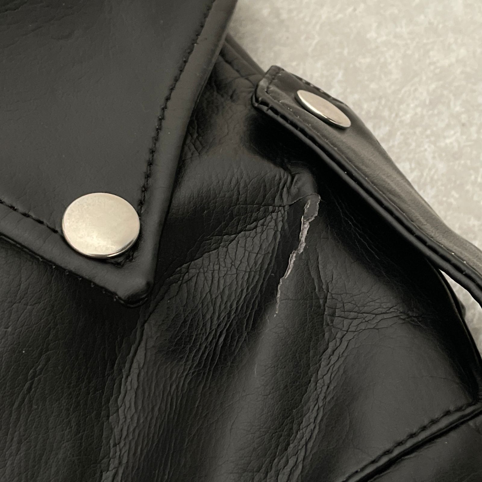 BALCK COMME des GARCONS ダブル ライダースコート PUレザー ブラック