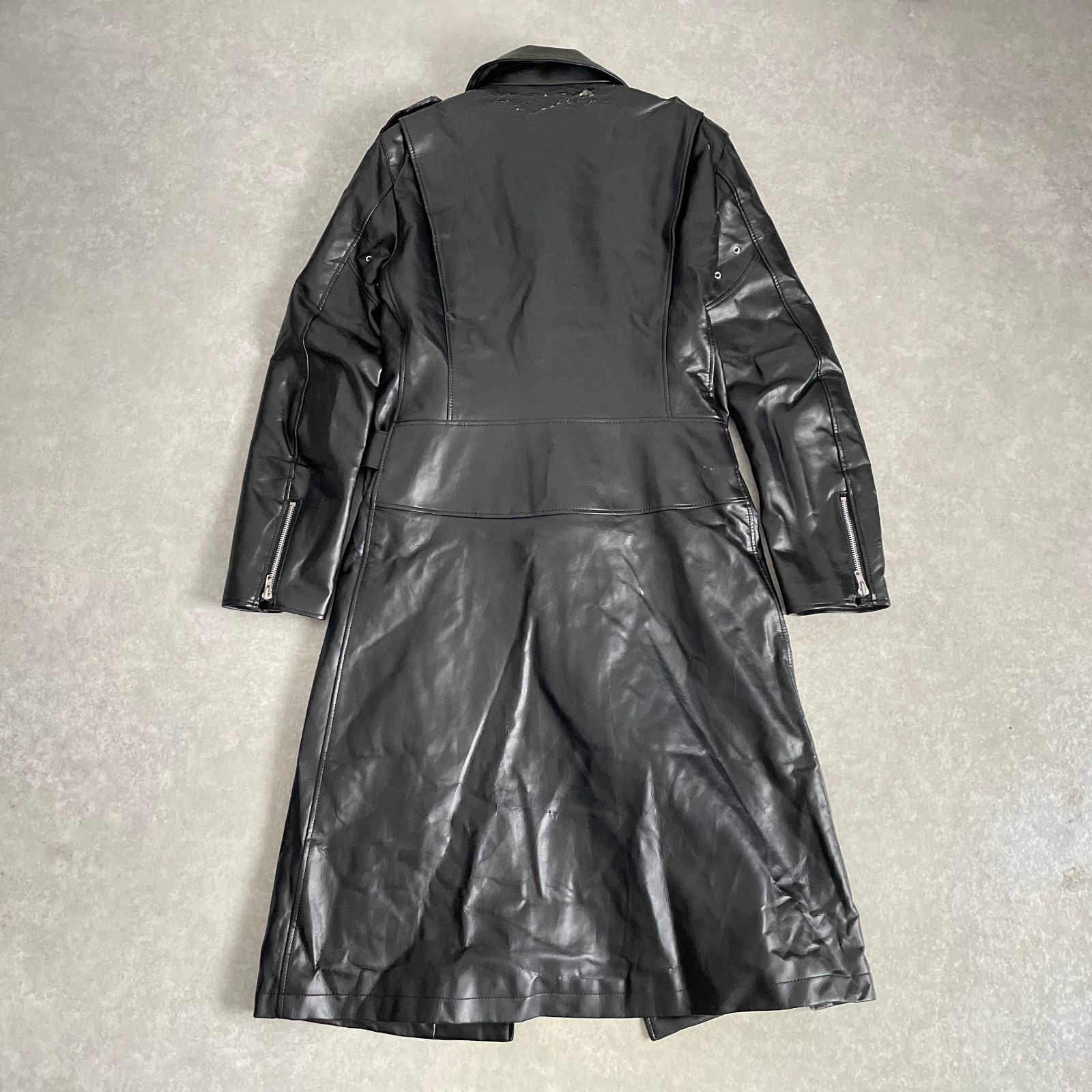 BALCK COMME des GARCONS ダブル ライダースコート PUレザー ブラック
