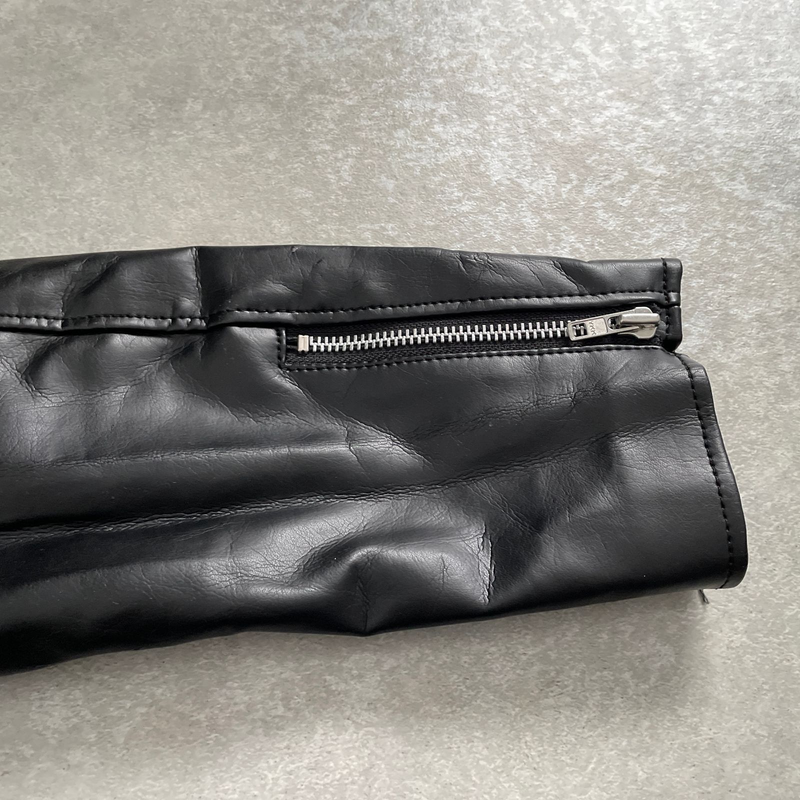 BALCK COMME des GARCONS ダブル ライダースコート PUレザー ブラック