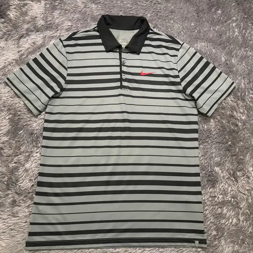 M NIKE テニス ドライフィット ストライプ 半袖 ポロTシャツ @451