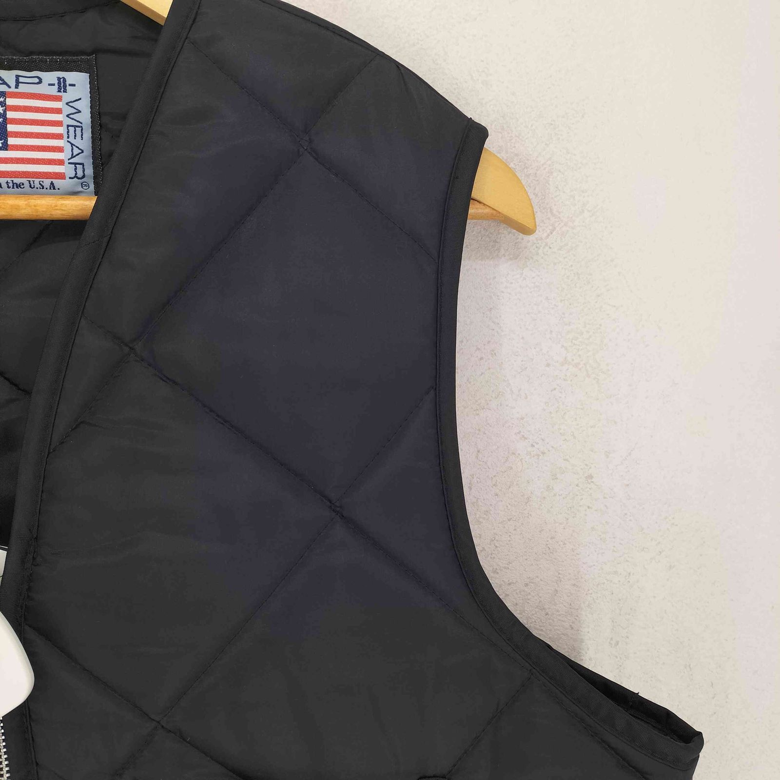 スナップンウェア SNAP N WEAR USA製 キルティングベスト メンズ 表記