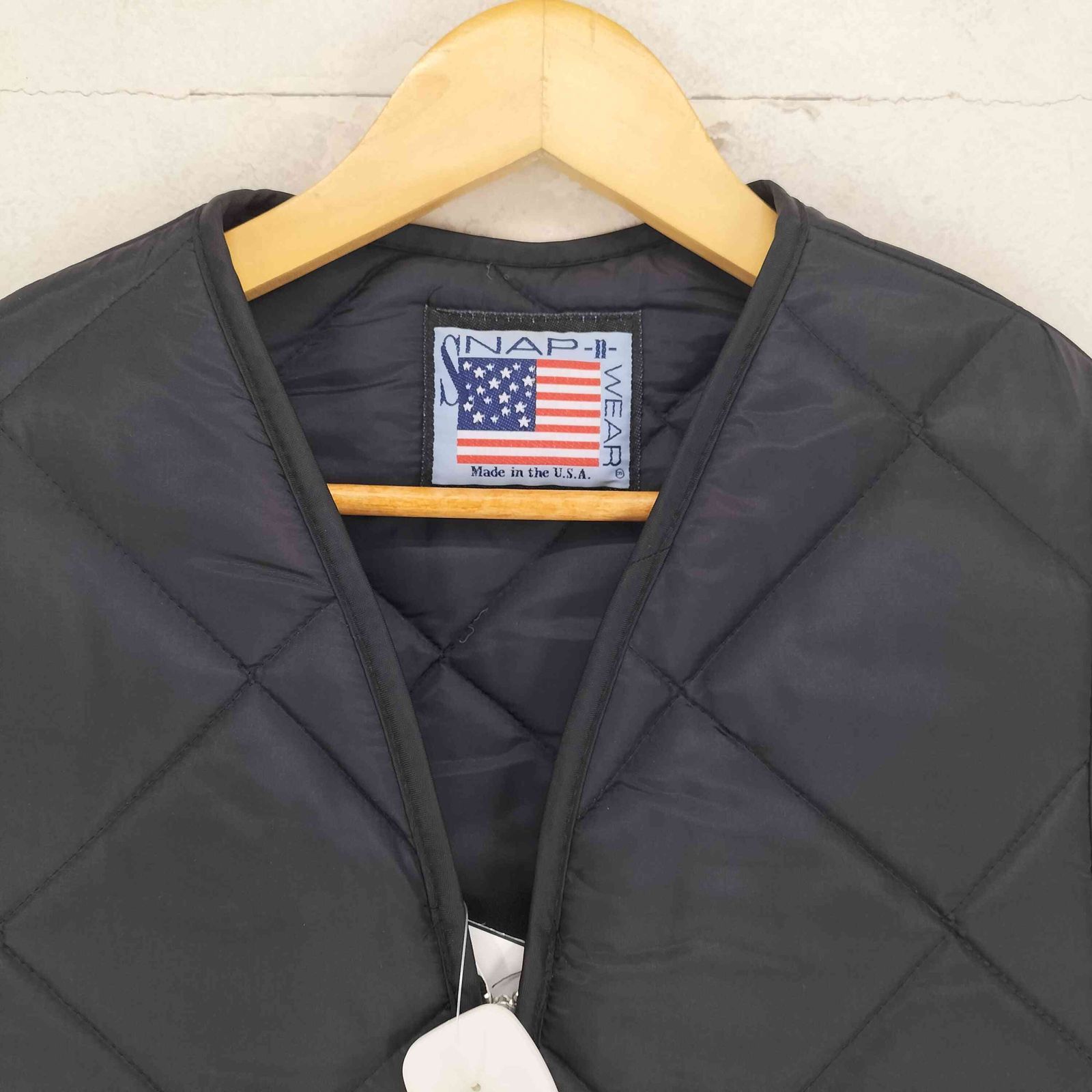 スナップンウェア SNAP N WEAR USA製 キルティングベスト メンズ 表記
