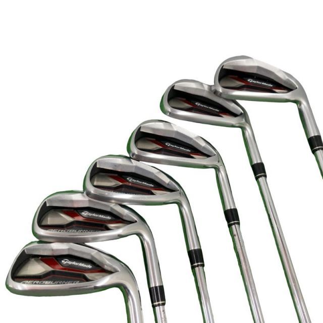 【中古】 テーラーメイド AERO BURNER 6S アイアンセット IR KBS C-TAPER 90 (フレックスS) メンズ 男性用 右利き 右用 Dランク ゴルフクラブ
