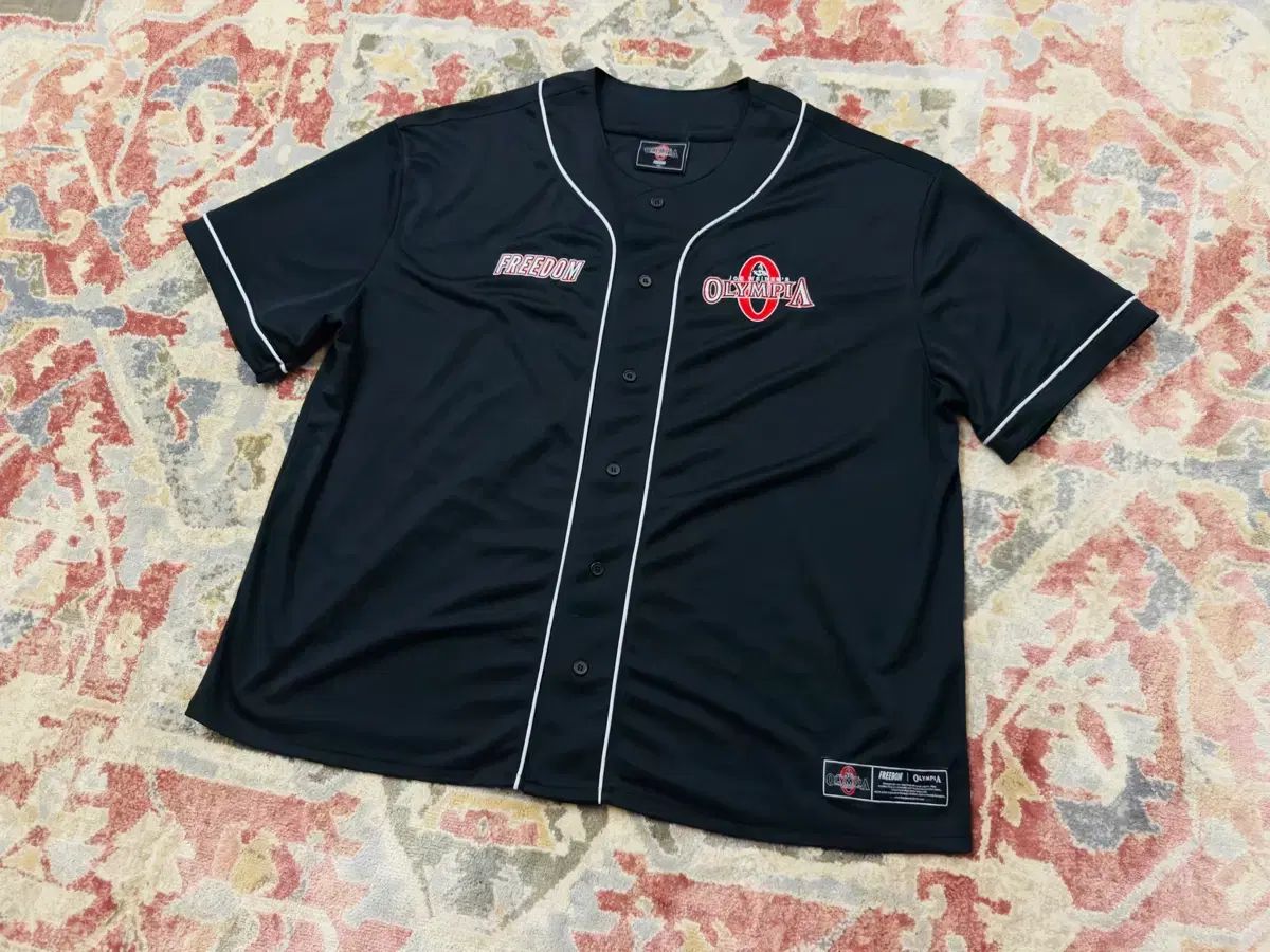 FREEDOM オリンピア ベースボール ジャージ ブラック 4XL (傷なしS)
