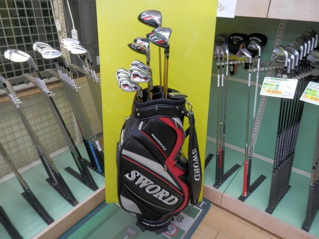 クラブセット 即決 Ｂ３０ 中古良品 カタナゴルフ ＡＴＣ ５８９‐アルファ　オリジナルカーボン（Ｒ） １３本セット＋キャディバッグ[5488]即発送