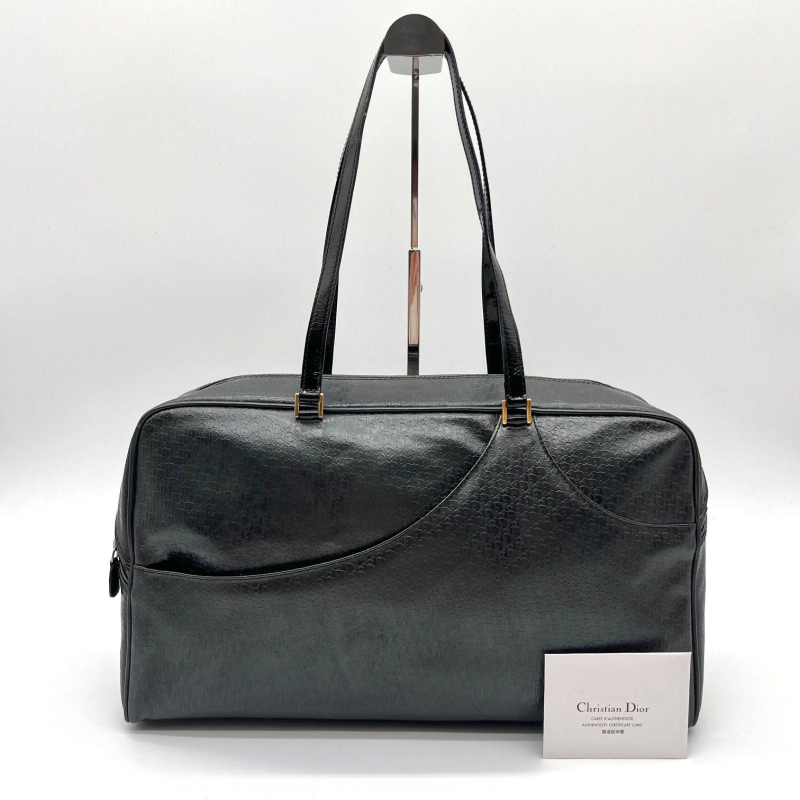 美品◎Christian Dior クリスチャンディオール トロッター柄 レザー 