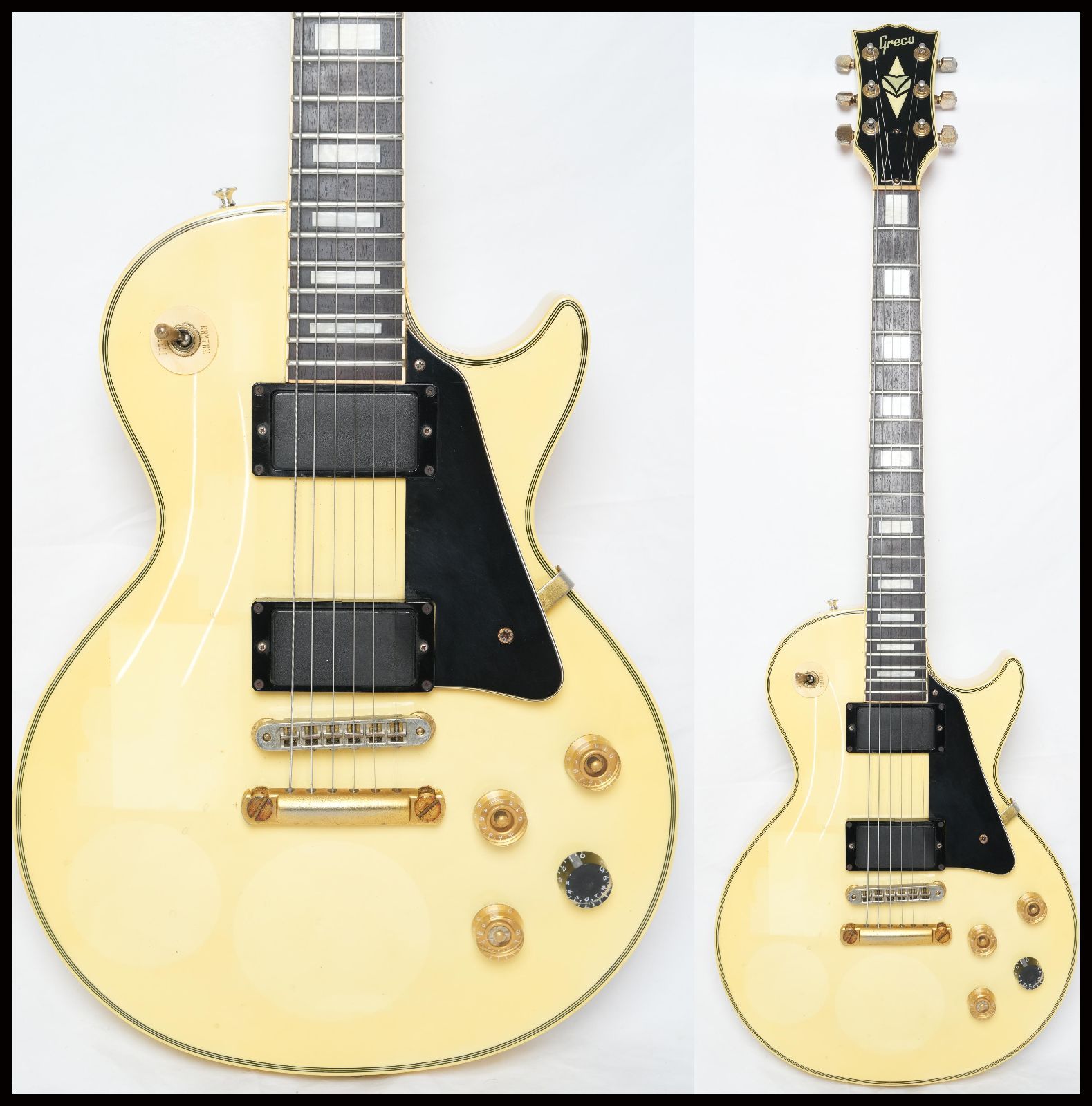 ★GRECO RR-60 RANDY ROSE Les Paul Custom WHITE (改) EMG搭載 ランディーローズモデル 1986年製 MADE IN JAPAN★