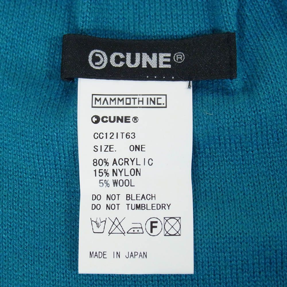新品　CUNE キューン　うさぎ　レア　ラーマフラー　ブラック キューン CUNE ウサギ柄 ニット マフラー ネイビー系【中古】 - メルカリ