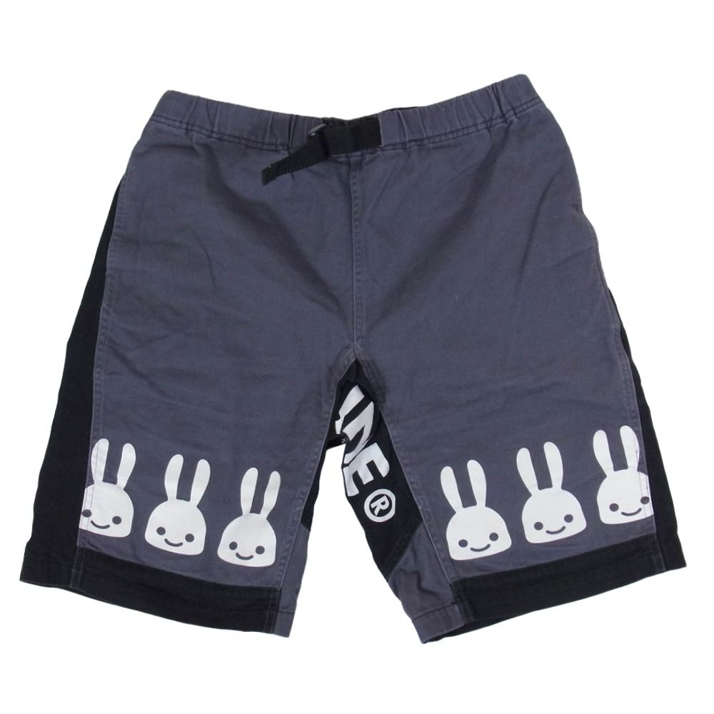 つ*り様 CUNE キューン 6連うさぎ 登山ショーツ ハーフパンツ オリーブ キューン CUNE 登山ショーツ うさぎ6連前後プリント クライミング