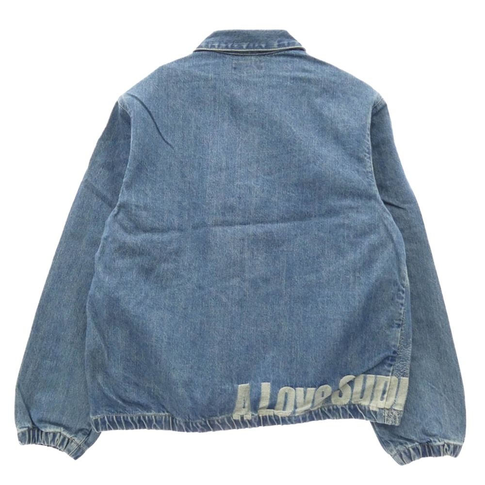 Supreme シュプリーム 21AW John Coltrane A Love Supreme Denim Harrington ジョン コルトレーン ア ラブ シュプリーム デニム ハリントン デニムジャケット インディゴブルー系 S【新古品】【未使用】【中古】 Supreme シュプリーム 21AW John Coltrane A Love Supreme Denim