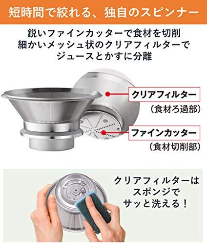 パナソニック ジューサー 高速 レシピブック付 ホワイト MJ-H200-W 1
