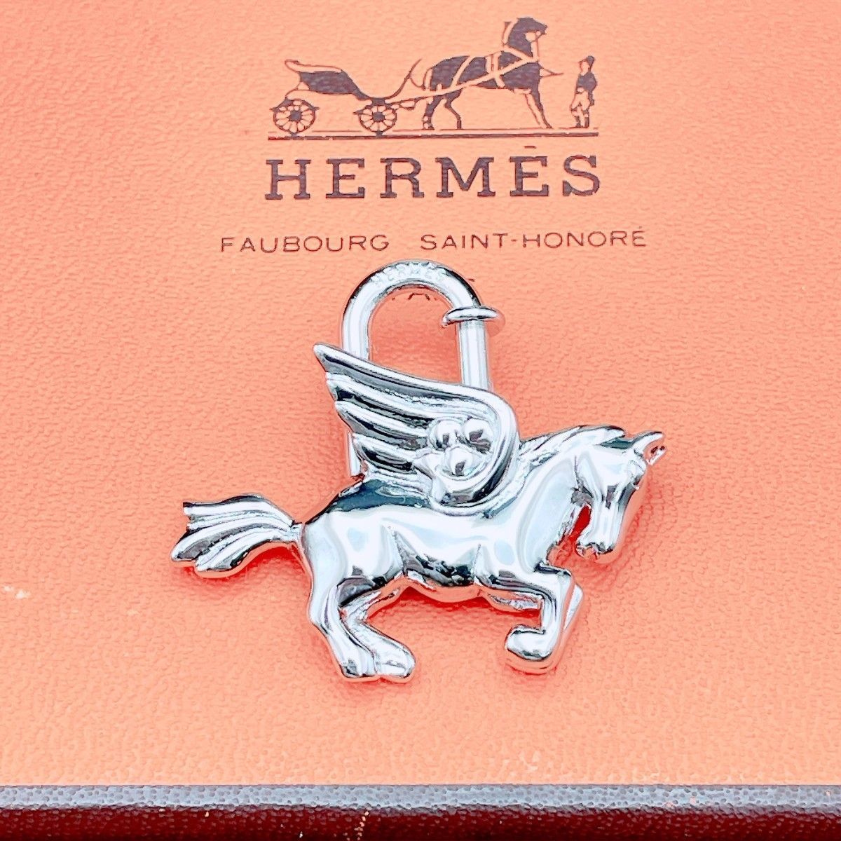 ◇エルメス◇新品仕上済 HERMES カデナ ペガサス 1993 チャーム シルバー ブランド 13.2g