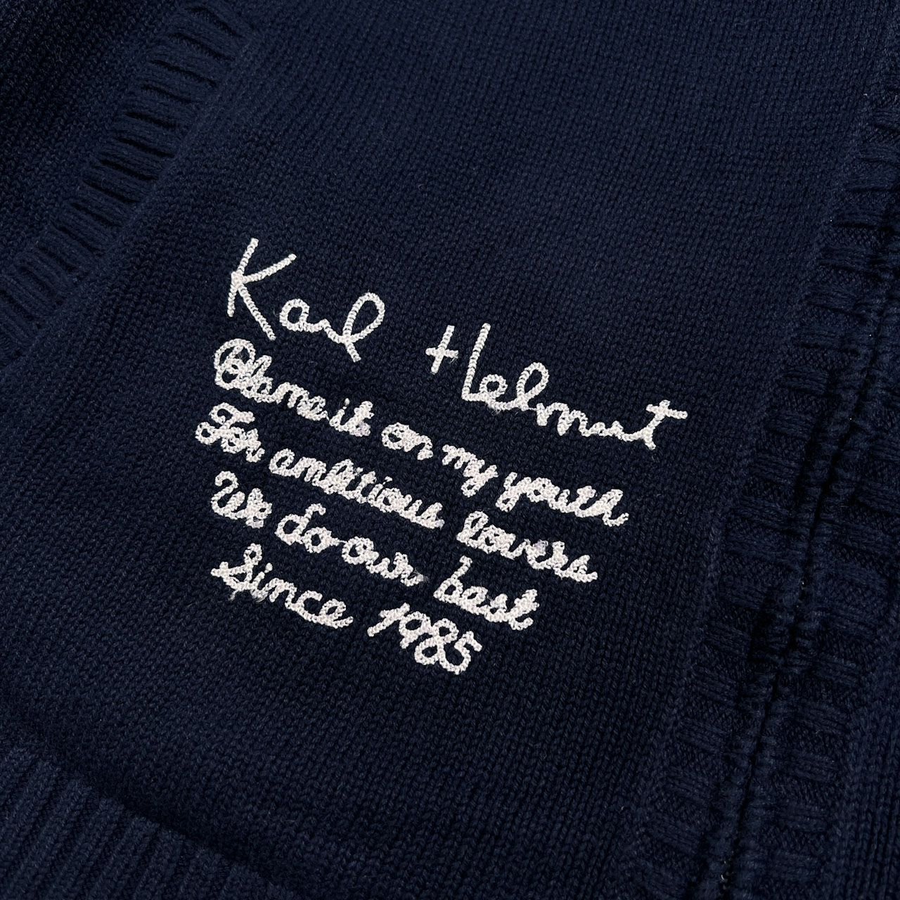 KarlHelmut カールヘルム レタードワッペン ジップアップ コットン