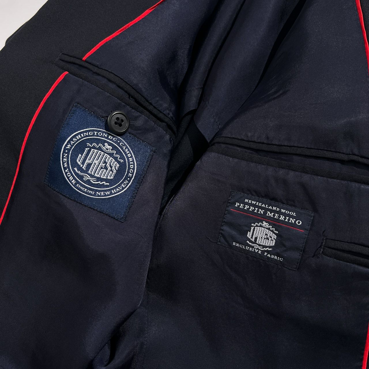 J.PRESS ジェイプレス PEPPIN MERINO 段返り3B 金ボタン ブレザー 